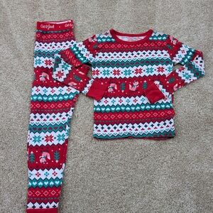 Cat & Jack Festive Red and Green Holiday Pajama Set